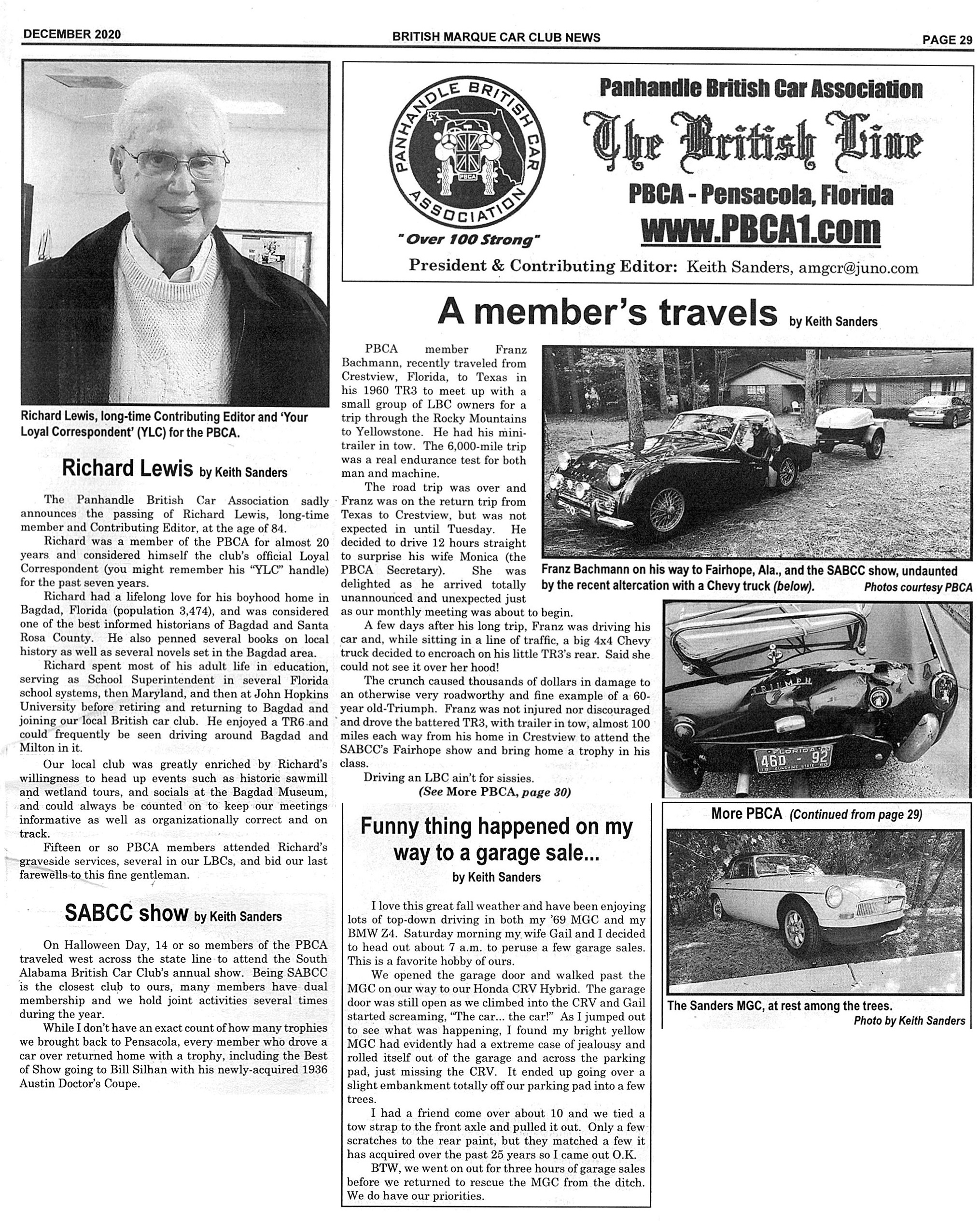 PBCA December 2020 newsletter